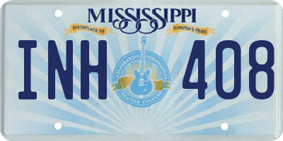 MS license plate INH408