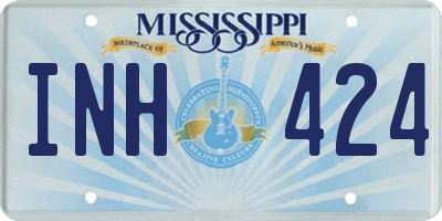 MS license plate INH424