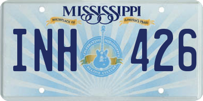MS license plate INH426