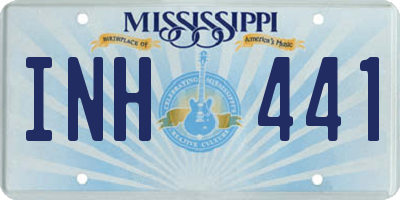 MS license plate INH441