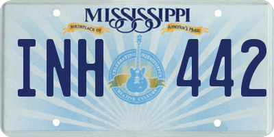 MS license plate INH442
