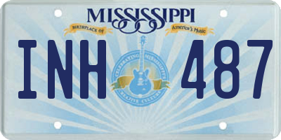 MS license plate INH487