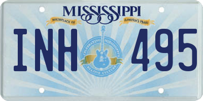 MS license plate INH495