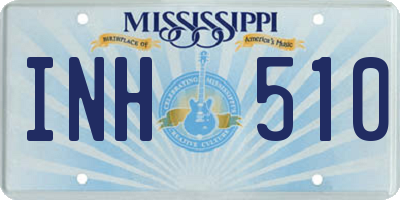 MS license plate INH510