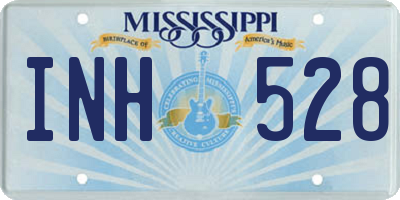 MS license plate INH528