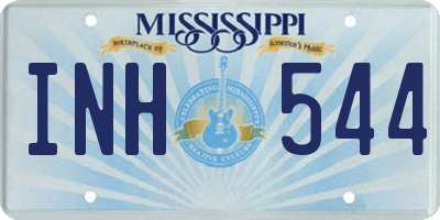MS license plate INH544