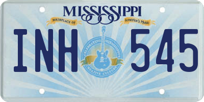MS license plate INH545
