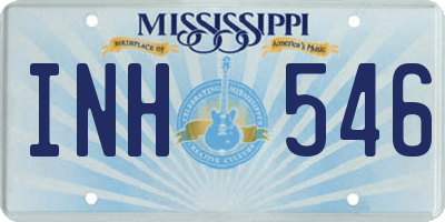 MS license plate INH546