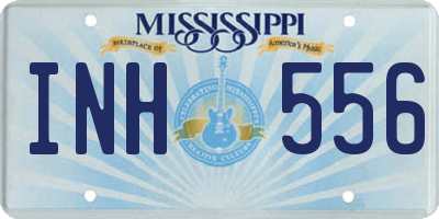 MS license plate INH556
