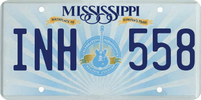 MS license plate INH558