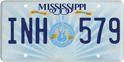 MS license plate INH579