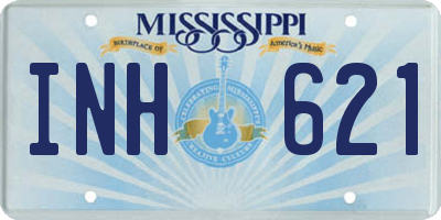 MS license plate INH621