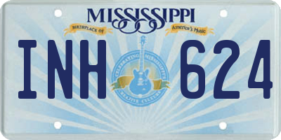 MS license plate INH624