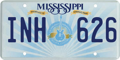 MS license plate INH626
