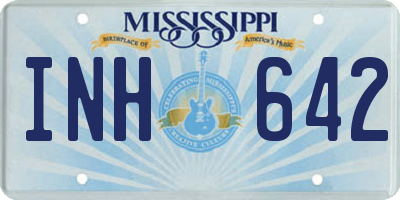 MS license plate INH642
