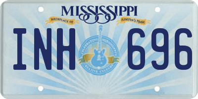MS license plate INH696
