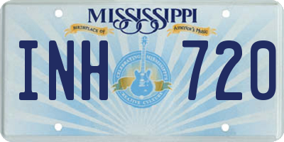 MS license plate INH720