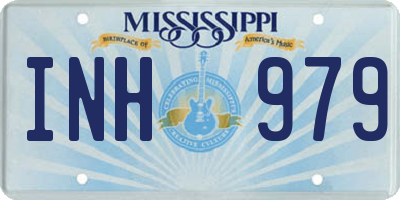 MS license plate INH979
