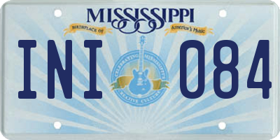 MS license plate INI084
