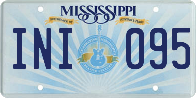 MS license plate INI095