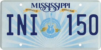 MS license plate INI150