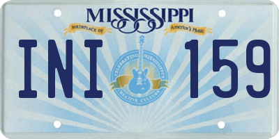 MS license plate INI159