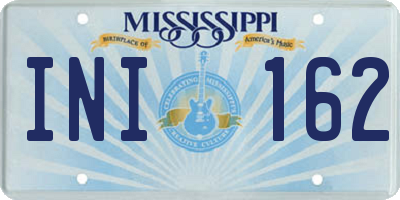 MS license plate INI162