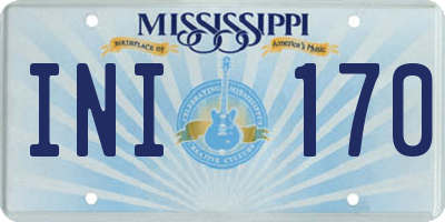 MS license plate INI170