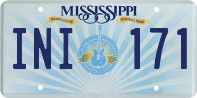MS license plate INI171