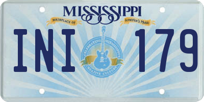 MS license plate INI179