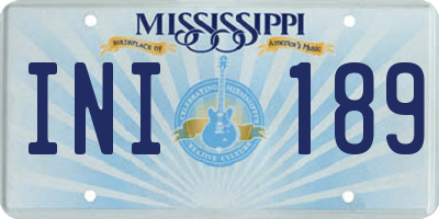 MS license plate INI189