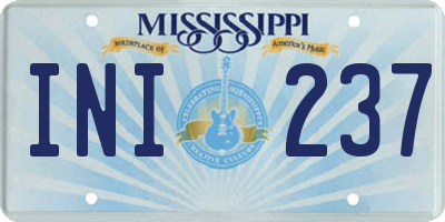MS license plate INI237