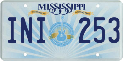 MS license plate INI253