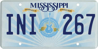 MS license plate INI267