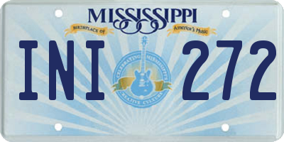 MS license plate INI272
