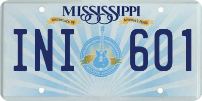 MS license plate INI601