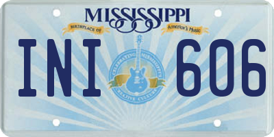 MS license plate INI606