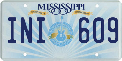 MS license plate INI609