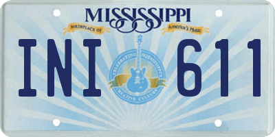 MS license plate INI611