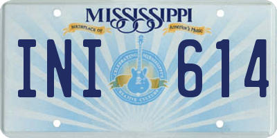 MS license plate INI614