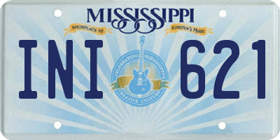 MS license plate INI621