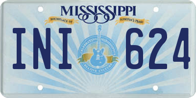 MS license plate INI624