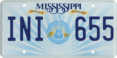 MS license plate INI655