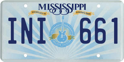 MS license plate INI661