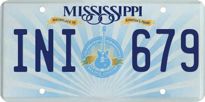 MS license plate INI679