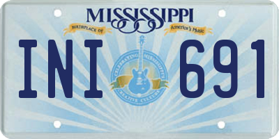 MS license plate INI691