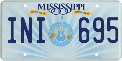 MS license plate INI695