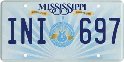 MS license plate INI697