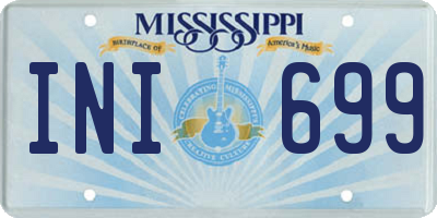 MS license plate INI699