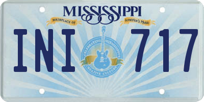 MS license plate INI717